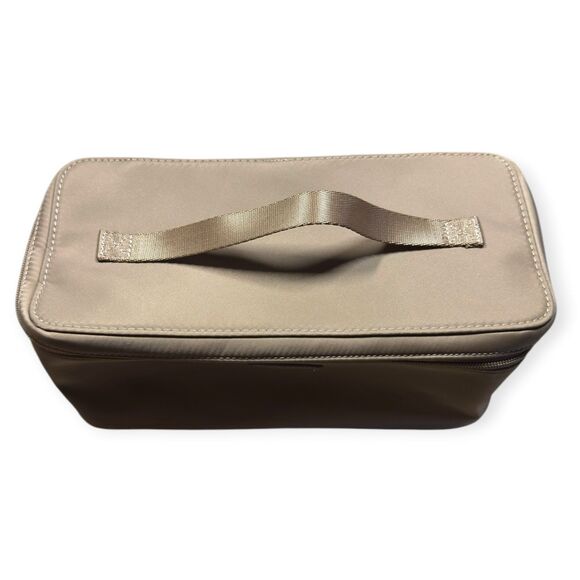 MinkeeBlue Leather Beige Backpack Lunch Bag Compartment School Travel Bag main image 7